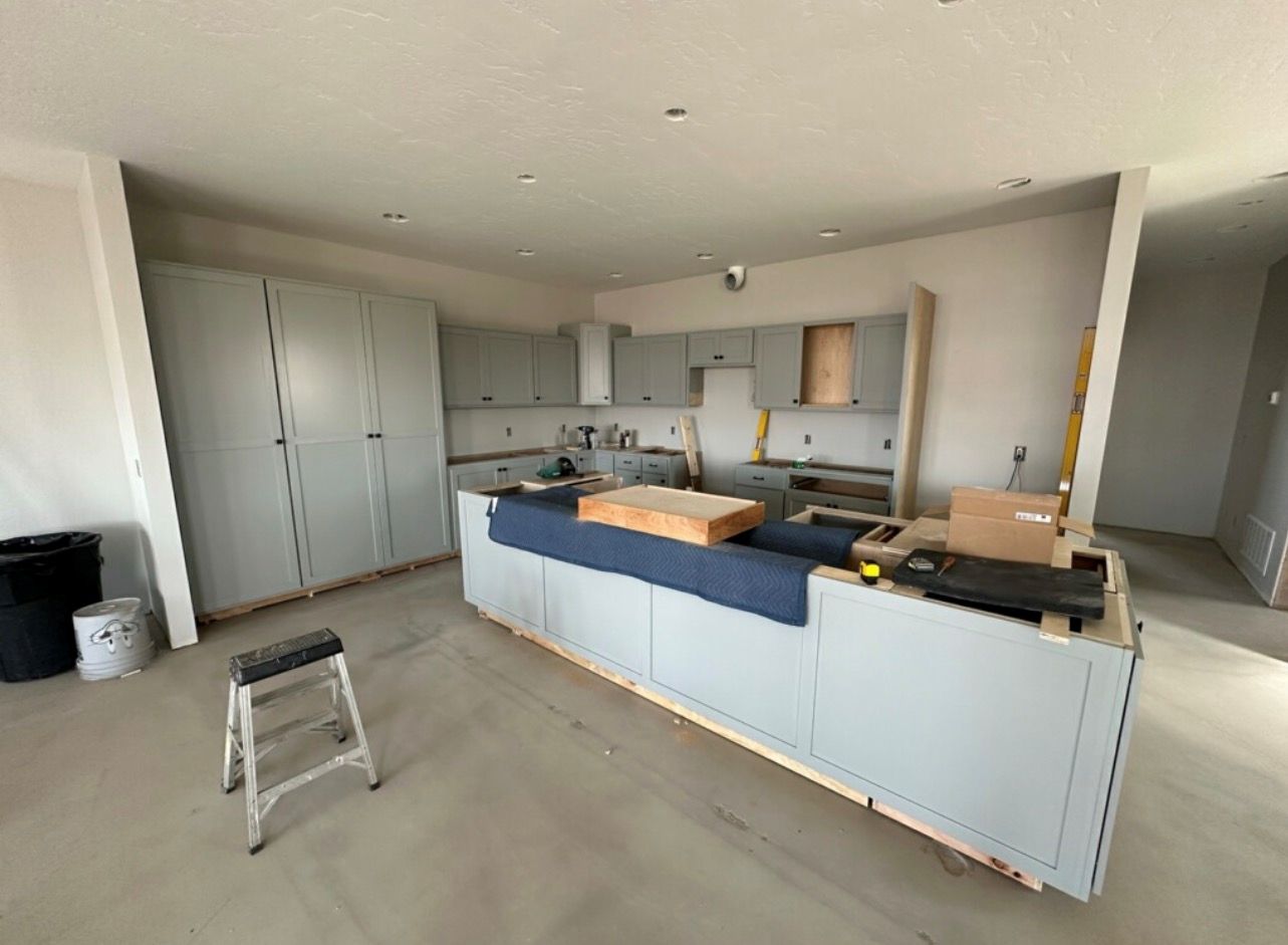 Kitchen island install
